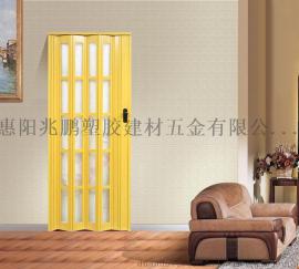 滑轨门 折叠门 整套门 黄色PVC门 客厅门