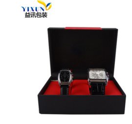 高档特种纸胶胚翻盖手表盒定做 可加印logo表盒 收纳展示盒 情侣手表包装盒子