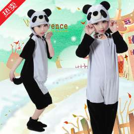 六一成人儿童动物表演服装 舞台演出卡通动物服饰 熊猫衣服连体衣