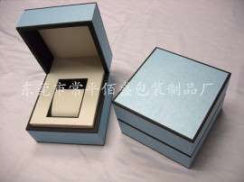 工厂订制 黑/蓝色塑胶胚 手表盒 钟表盒 高档男士手表盒