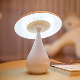 新款创意无极触摸二合一节能LED夜灯 负离子空气净化USB蘑菇台灯