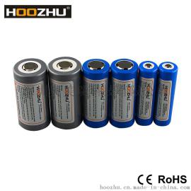 HOOZHU 18650 锂电池 可充电 大容量带保护板3.7V平头强光手电筒头灯专用